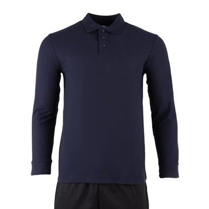 Endurance Long Sleeve Polo Shirt Navy p_je637