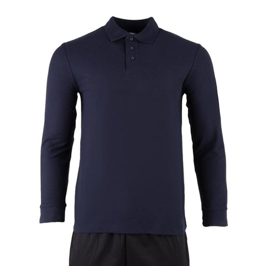 Endurance Long Sleeve Polo Shirt Navy p_je637