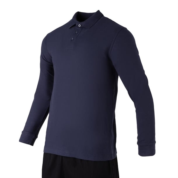Endurance Long Sleeve Polo Shirt Navy p_je637
