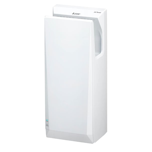 Mitsubishi Wave i01 Jet Towel Slim Heated Hand Dryer White je718