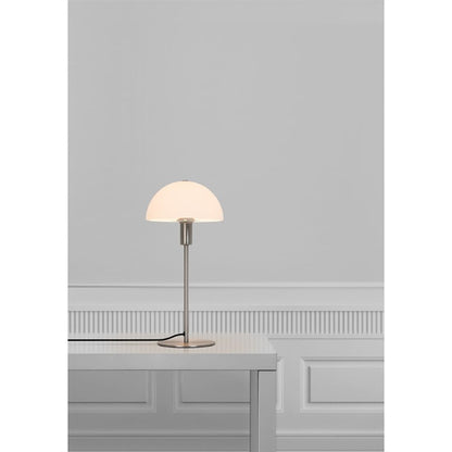 Nordlux Ellen 20 Indoor Table Lamp Brushed Steel, Glass Shade je762
