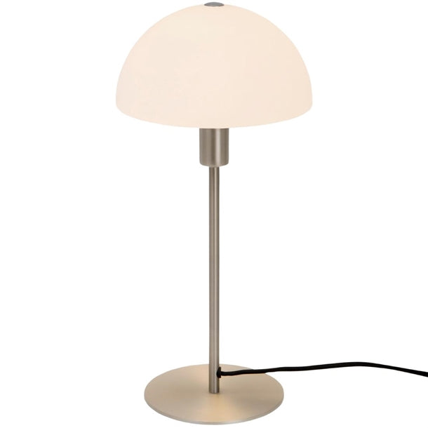 Nordlux Ellen 20 Indoor Table Lamp Brushed Steel, Glass Shade je762