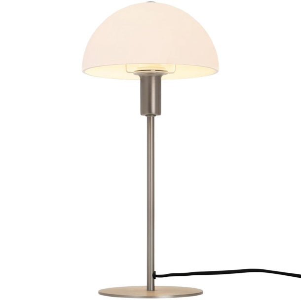 Nordlux Ellen 20 Indoor Table Lamp Brushed Steel, Glass Shade je762