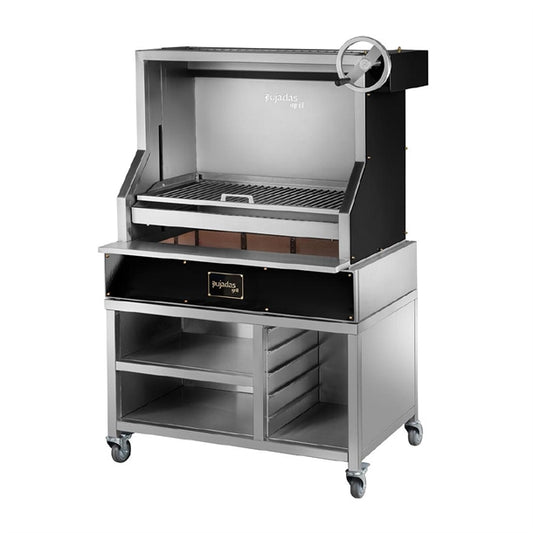 Pujadas Open Grill with Rod Bars and Mobile Cabinet 8581010B je922
