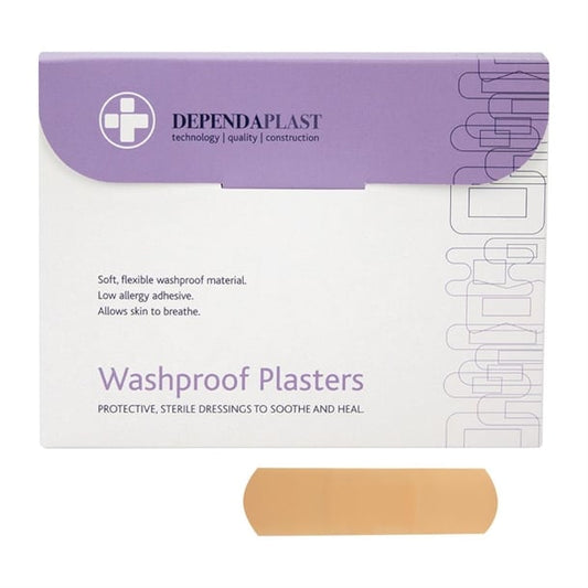 Dependaplast Washproof Plasters 75x25mm (100 Pack) jf018