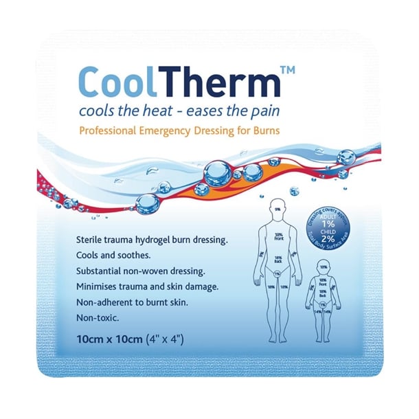 CoolTherm Burn Relief Dressing 10x10cm (120 Pack) jf039