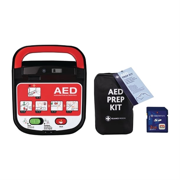 Mediana HeartOn A15 Defibrillator with SD Card & AED Prep Kit jf048