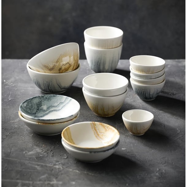 Churchill Tide Shallow Bowls Gold 116mm (12 Pack) jf677