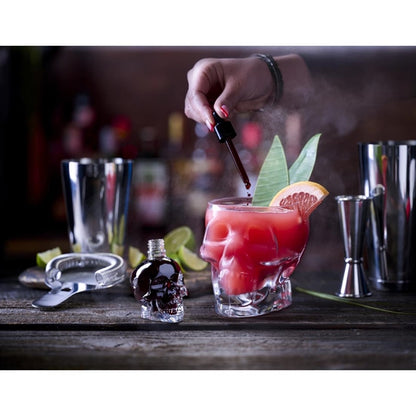 Skull Glass Bitter Bottle with dropper - 60ml (B2B) jf892