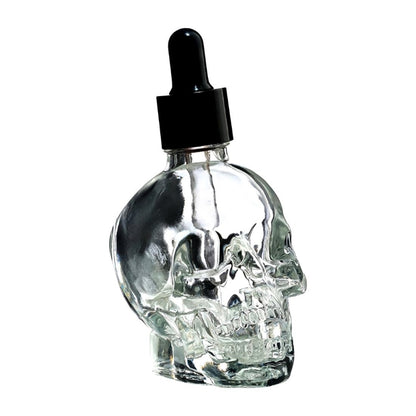 Skull Glass Bitter Bottle with dropper - 60ml (B2B) jf892