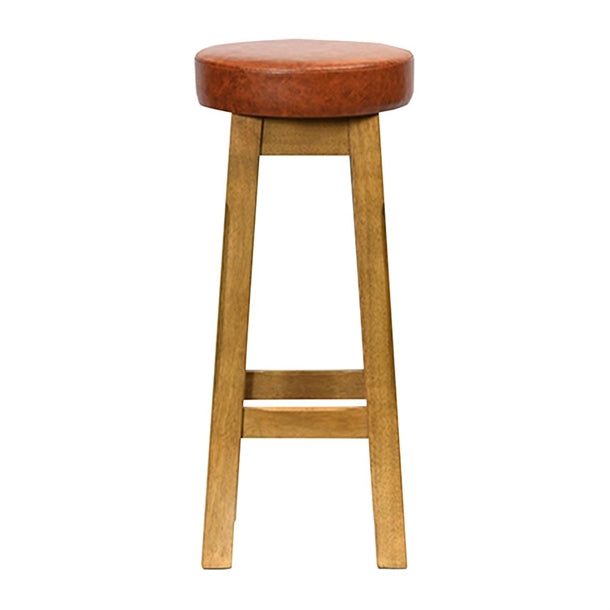 Everyday Wessex Weathered Oak High Stool with Bison Tan Seat (2 Pack) jf971
