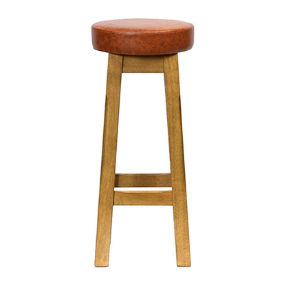 Everyday Wessex Weathered Oak High Stool with Bison Tan Seat (2 Pack) jf971