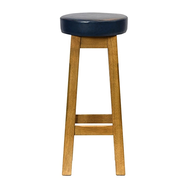 Everyday Wessex Weathered Oak High Stool with Bison Midnight Seat (2 Pack) jf974
