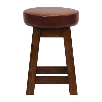 Everyday Wessex Vintage Low Stool with Bison Espresso Seat (2 Pack) jf980
