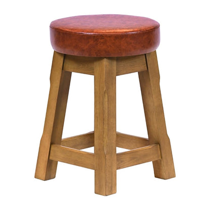 Everyday Wessex Weathered Oak Low Stool with Bison Tan Seat (2 Pack) jf986