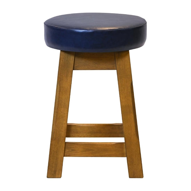 Everyday Wessex Weathered Oak Low Stool with Bison Midnight Seat (2 Pack) jf989
