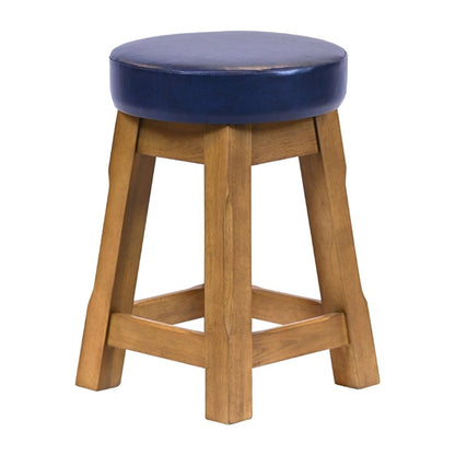 Everyday Wessex Weathered Oak Low Stool with Bison Midnight Seat (2 Pack) jf989