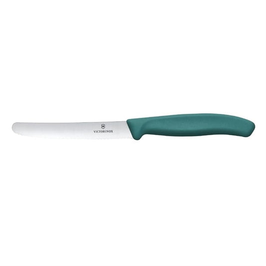 Victorinox Swiss Classic Tomato & Table Knife Wavy Green 22cm ( 2 Pack) jk094