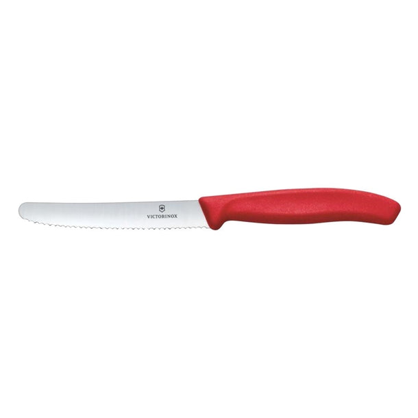 Victorinox Swiss Classic Tomato & Table Knife Wavy Red 22cm jk103