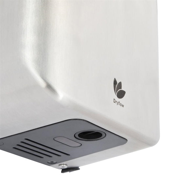 Dryflow Viska Quiet Hand Dryer Brushed Satin DFT01BR jk138