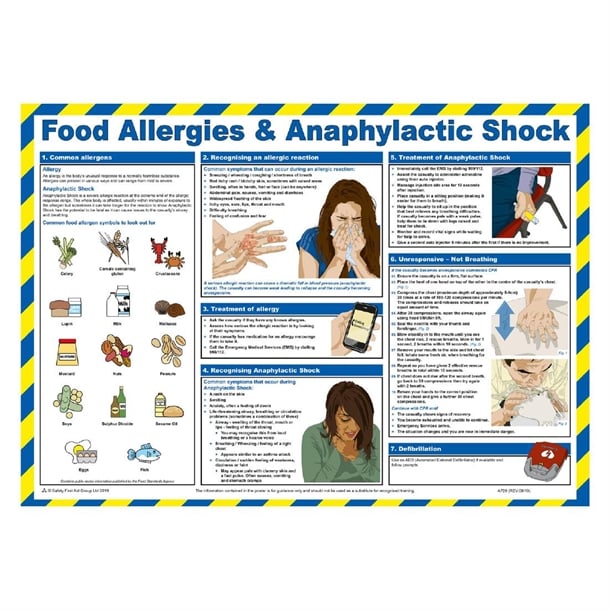 Mileta Food Allergies & Anaphylactic Shock Poster 590x420mm jk190