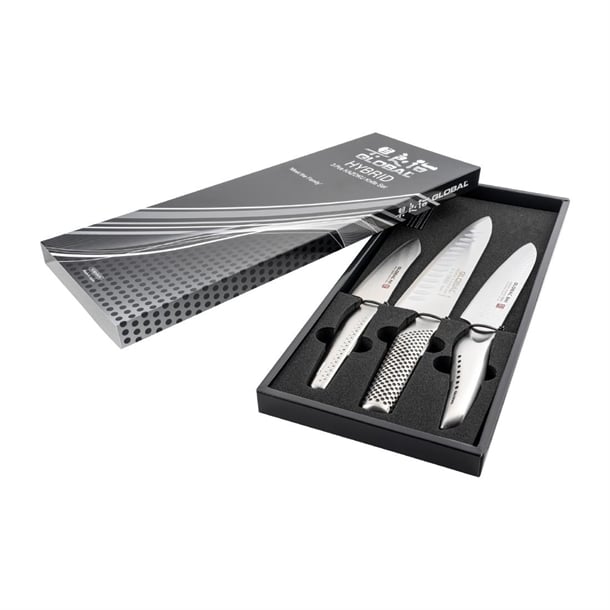 Global Chefs 3-Piece Knife & Santoku Knife Set jk198