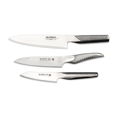 Global Chefs 3-Piece Knife & Santoku Knife Set jk198