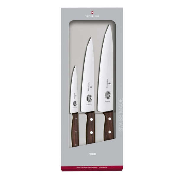 Victorinox Wood 3-Piece Chef's Knife Set jk296