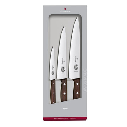 Victorinox Wood 3-Piece Chef's Knife Set jk296