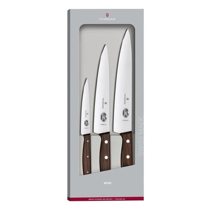 Victorinox Wood 3-Piece Chef's Knife Set jk296