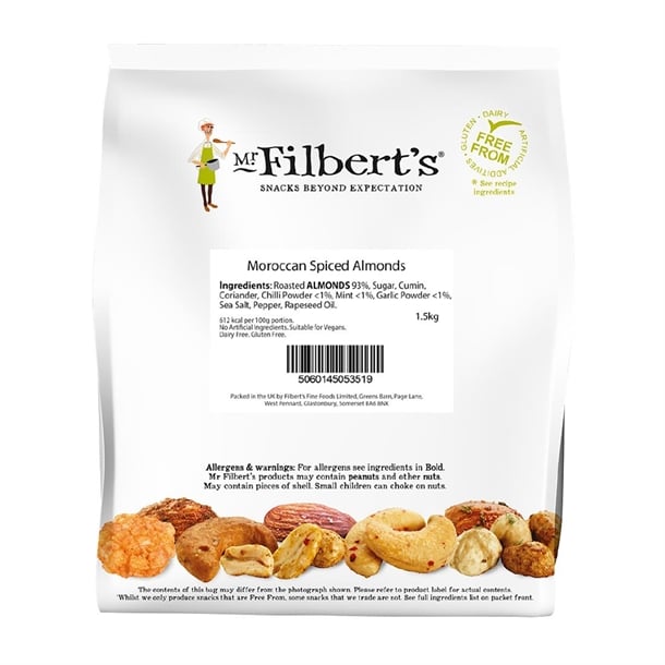 Mr Filberts Loose Serve Catering Bag Moroccan Spiced Almonds 1.5kg jk302