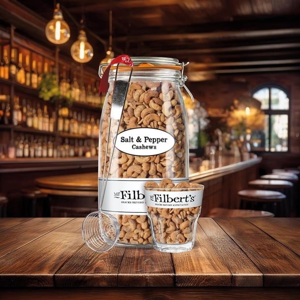 Mr Filberts Loose Serve Catering Bag Salt & Pepper Cashews 1.5kg jk304