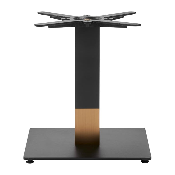 Boston Sleek Small Square Coffee Table Base Black & Gold jk450