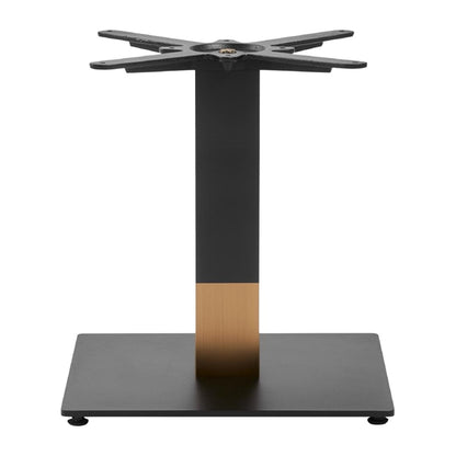 Boston Sleek Small Square Coffee Table Base Black & Gold jk450