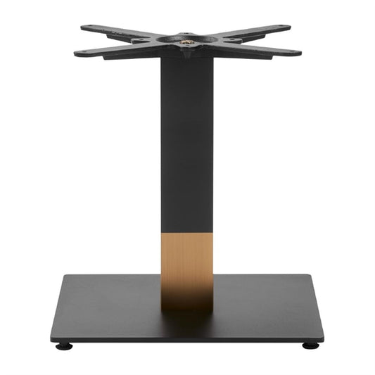 Boston Sleek Small Square Coffee Table Base Black & Gold jk450