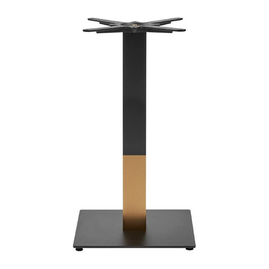 Boston Sleek Small Square Dining Table Base Black & Gold jk451