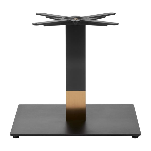 Boston Sleek Large Square Coffee Table Base Black & Gold jk454