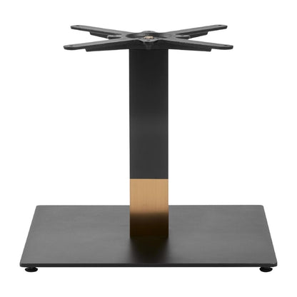 Boston Sleek Large Square Coffee Table Base Black & Gold jk454