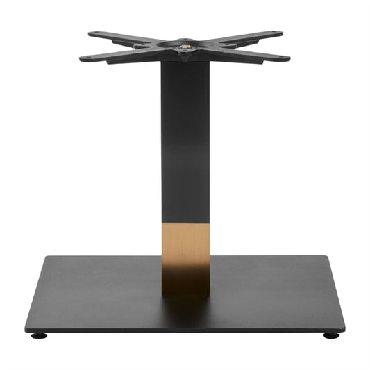 Boston Sleek Large Square Coffee Table Base Black & Gold jk454