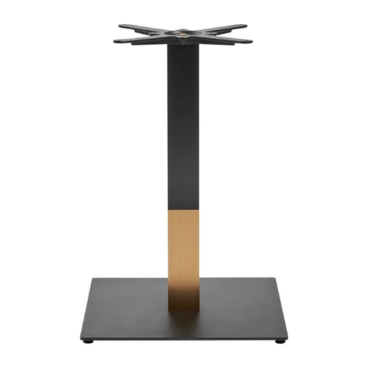 Boston Sleek Large Square Dining Table Base Black & Gold jk455