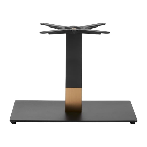Boston Sleek Small Rectangular Coffee Table Base Black & Gold jk458