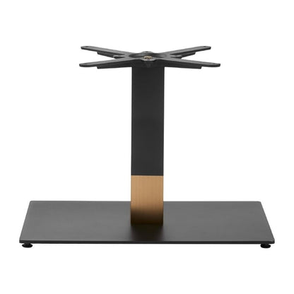 Boston Sleek Small Rectangular Coffee Table Base Black & Gold jk458