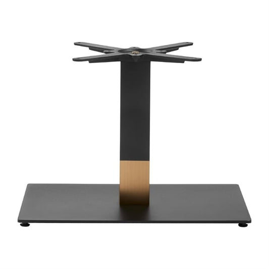 Boston Sleek Small Rectangular Coffee Table Base Black & Gold jk458