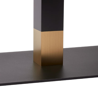 Boston Sleek Small Rectangular Coffee Table Base Black & Gold jk458