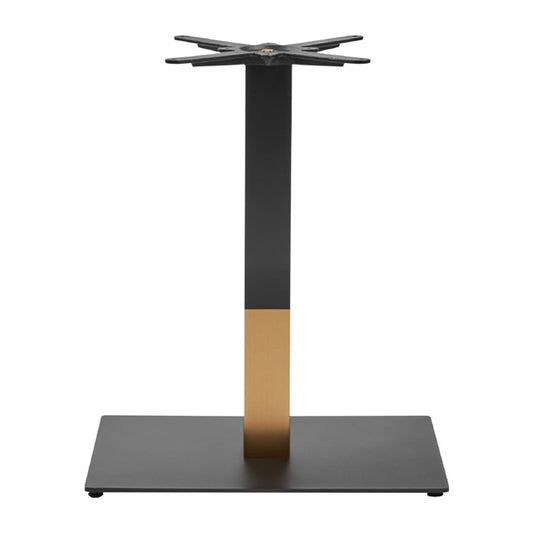 Boston Sleek Small Rectangular Dining Table Base Black & Gold jk459