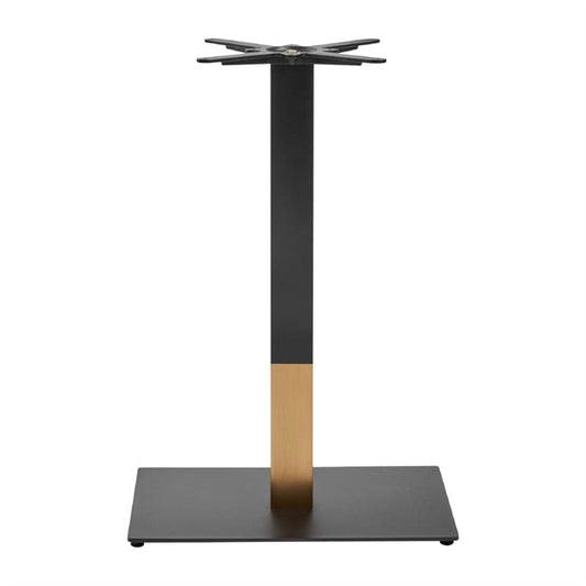 Boston Sleek Small Rectangular Mid Height Table Base Black & Gold jk460