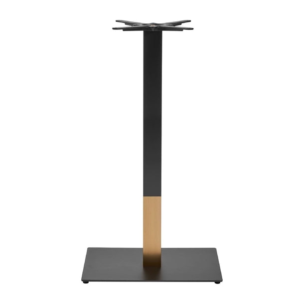 Boston Sleek Small Rectangular Bar Height Table Base Black & Gold jk461