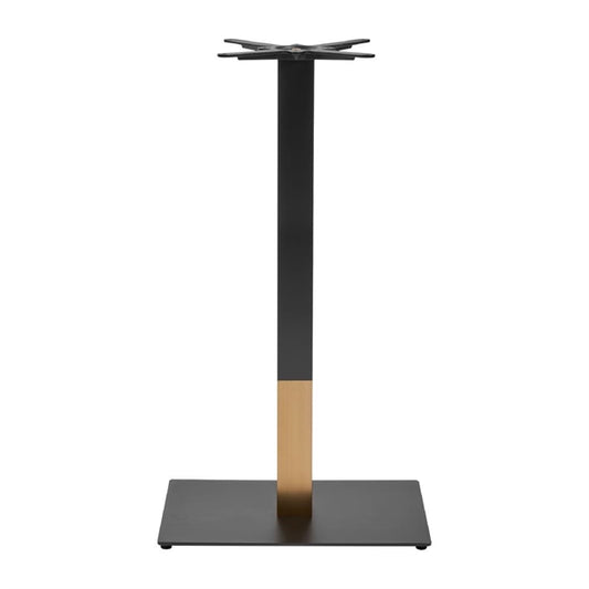 Boston Sleek Small Rectangular Bar Height Table Base Black & Gold jk461