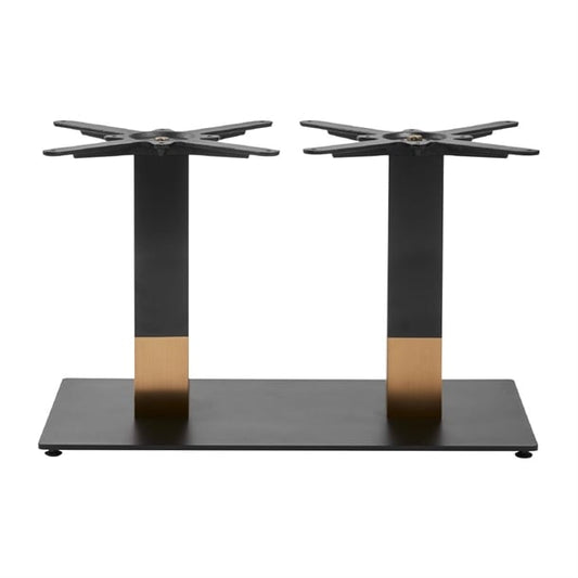 Boston Sleek Large Rectangular Coffee Table Base Black & Gold jk462