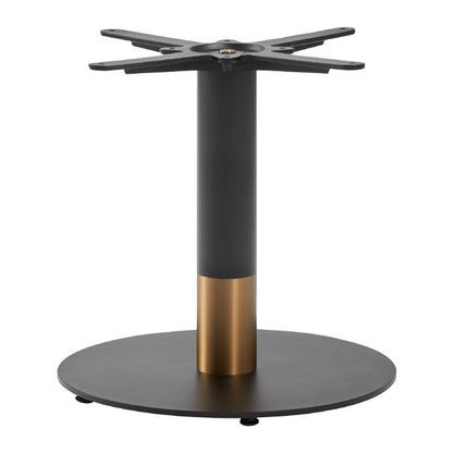 Boston Sleek Small Round Coffee Table Base Black & Gold jk466